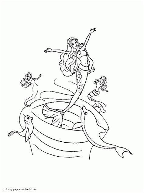 Coloring Pages Of Barbie Mermaid Tale