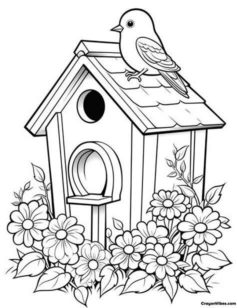 Coloring Pages Of Bird Houses