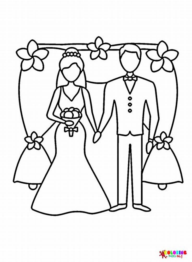 Coloring Pages Of Bride And Groom