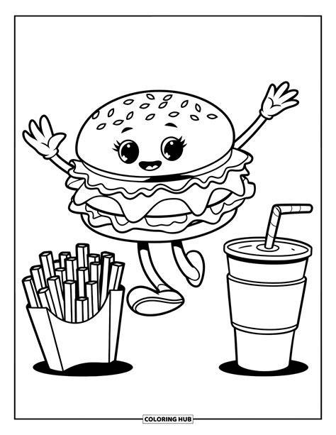Coloring Pages Of Burgers