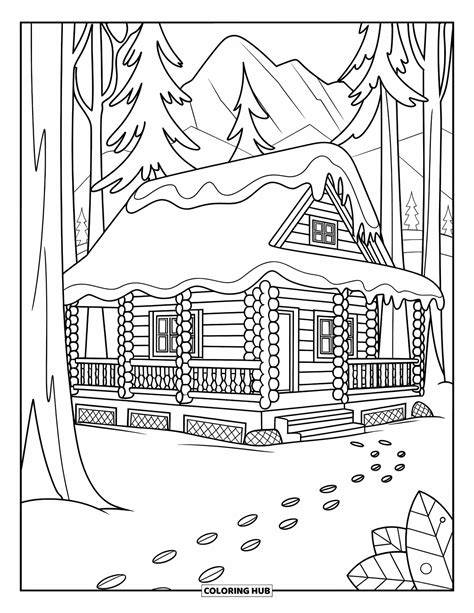 Coloring Pages Of Cabins