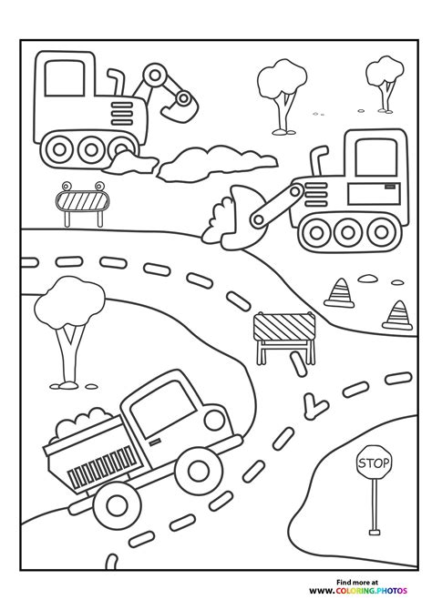 Coloring Pages Of Construction Vehicles