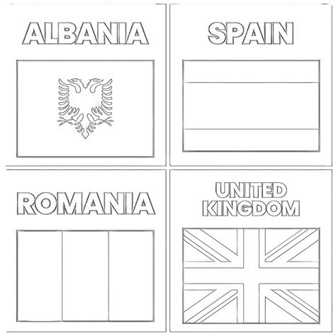 Coloring Pages Of Country Flags