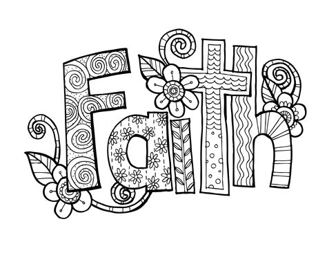 Coloring Pages Of Faith