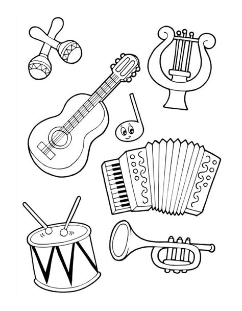 Coloring Pages Of Instruments