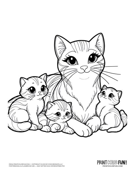 Coloring Pages Of Kittens To Print
