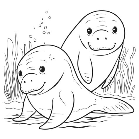 Coloring Pages Of Manatees