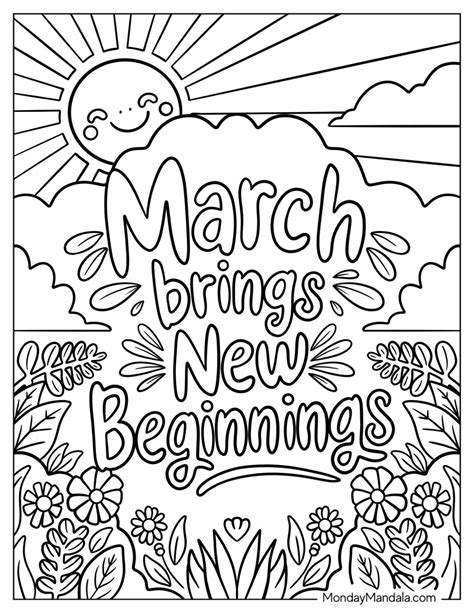 Coloring Pages Of March