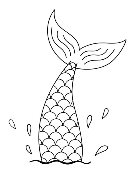 Coloring Pages Of Mermaid Tails