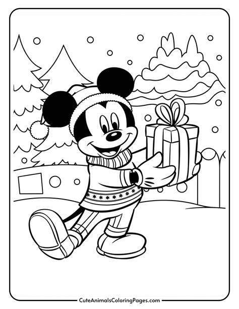 Coloring Pages Of Mickey Mouse Christmas