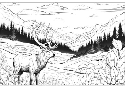 Coloring Pages Of Mountain Animals