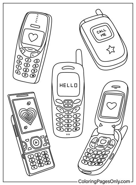 Coloring Pages Of Phones