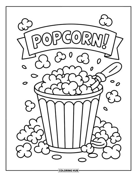 Coloring Pages Of Popcorn