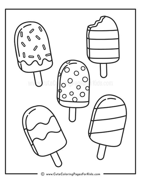 Coloring Pages Of Popsicles