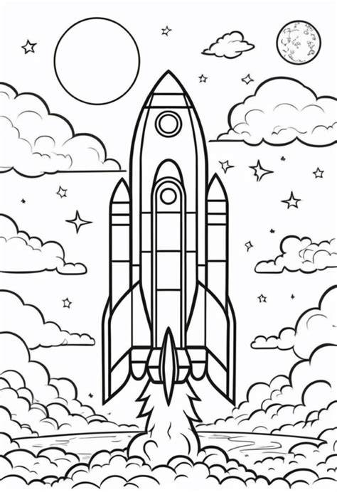 Coloring Pages Of Rockets