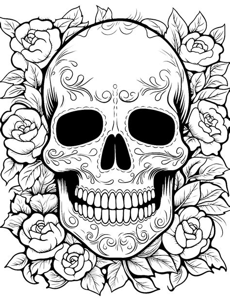 Coloring Pages Of Skulls