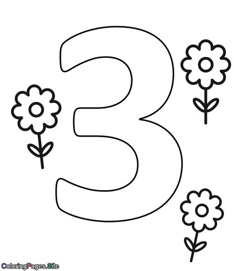 Coloring Pages Of The Number 3