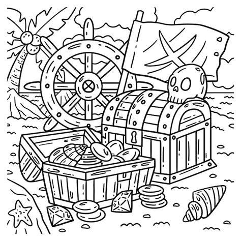 Coloring Pages Of Treasure Chests