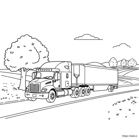 Coloring Pages Of Trucks And Trailers