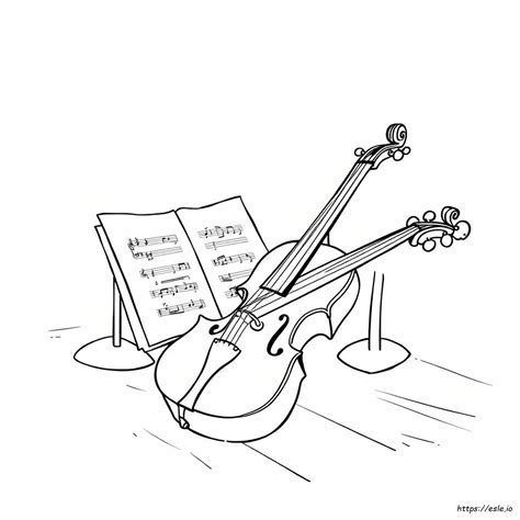Coloring Pages Of Violins