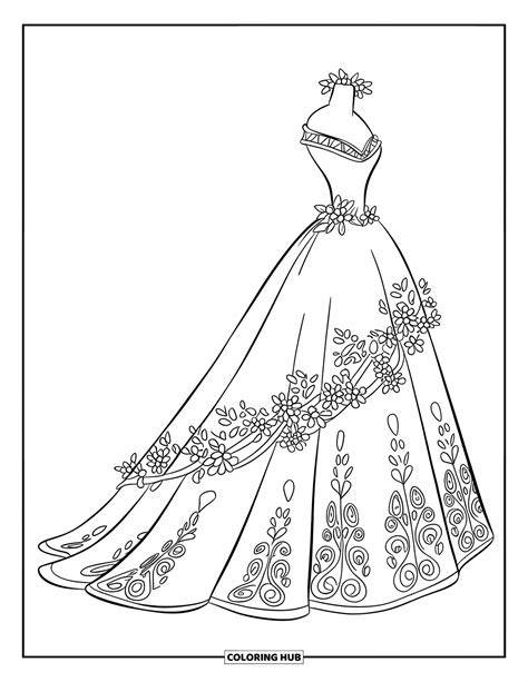 Coloring Pages Of Wedding Dresses