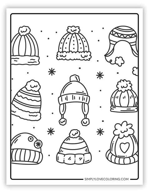 Coloring Pages Of Winter Hats
