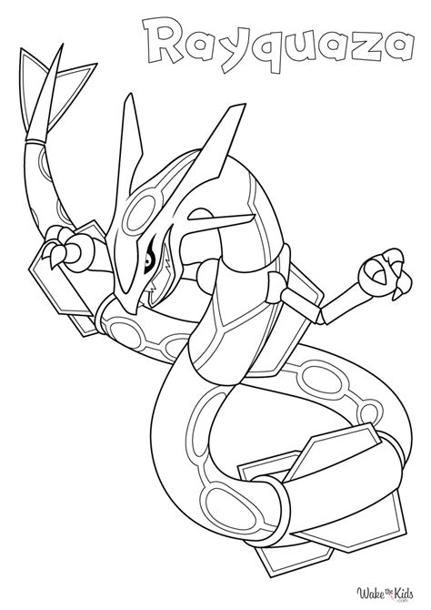 Coloring Pages Pokemon Rayquaza