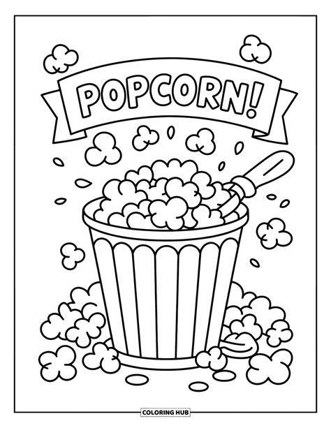 Coloring Pages Popcorn