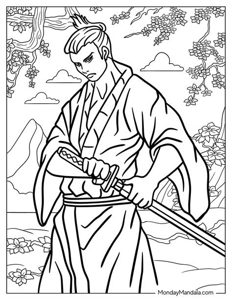 Coloring Pages Samurai