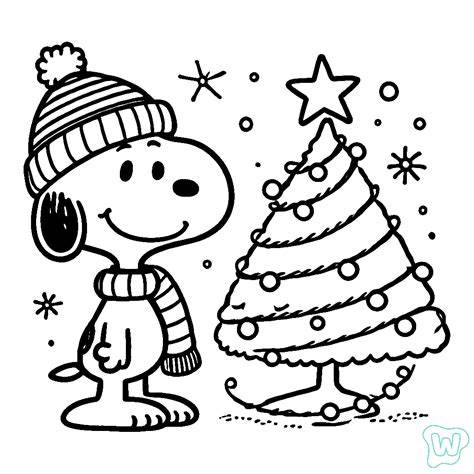 Coloring Pages Snoopy Christmas
