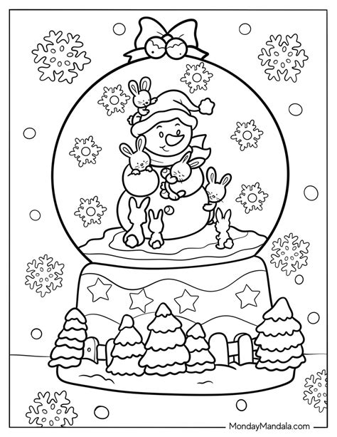 Coloring Pages Snow Globe