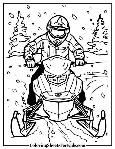 Coloring Pages Snowmobile