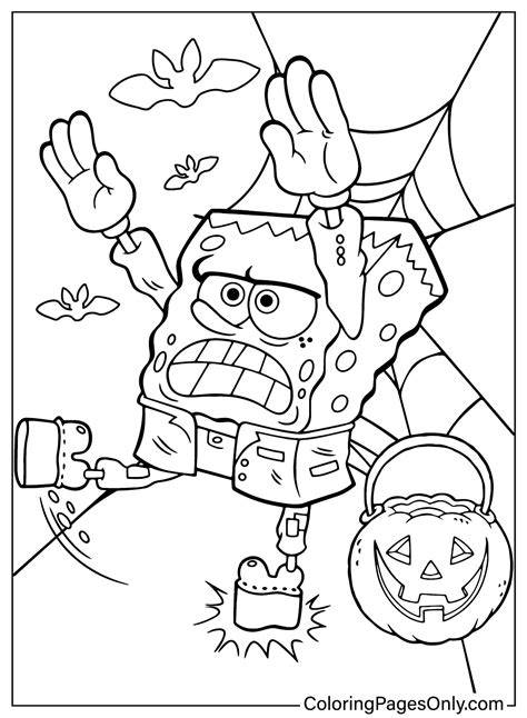 Coloring Pages Spongebob Halloween