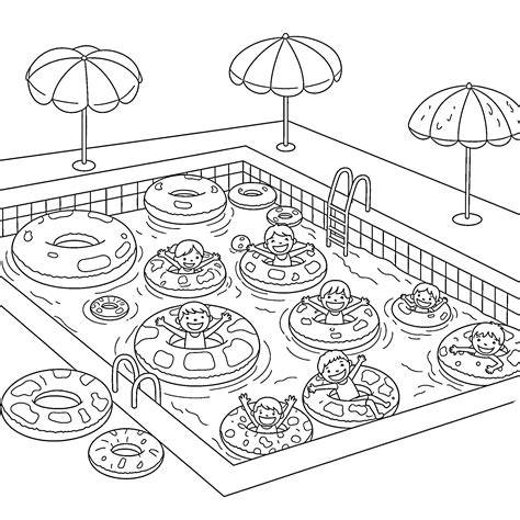 Coloring Pages Swimming Pool