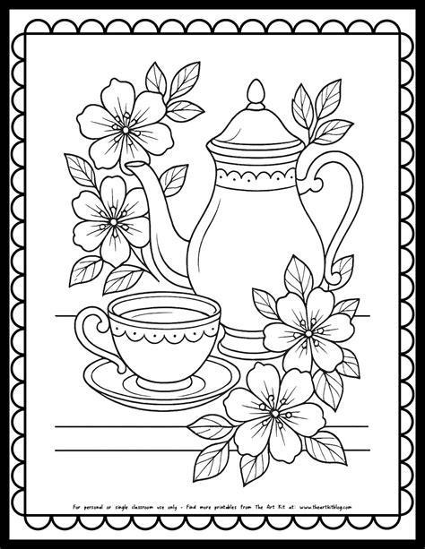 Coloring Pages Tea Party
