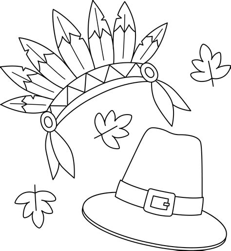Coloring Pages Thanksgiving Indian