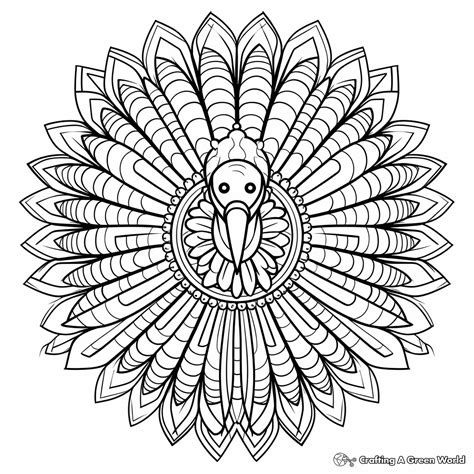 Coloring Pages Thanksgiving Mandala