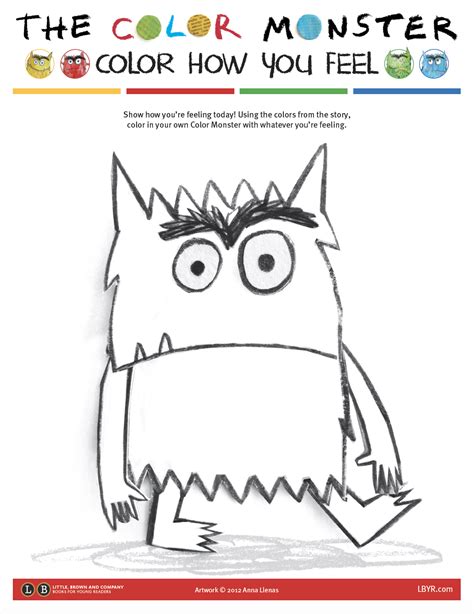 Coloring Pages The Color Monster Printable