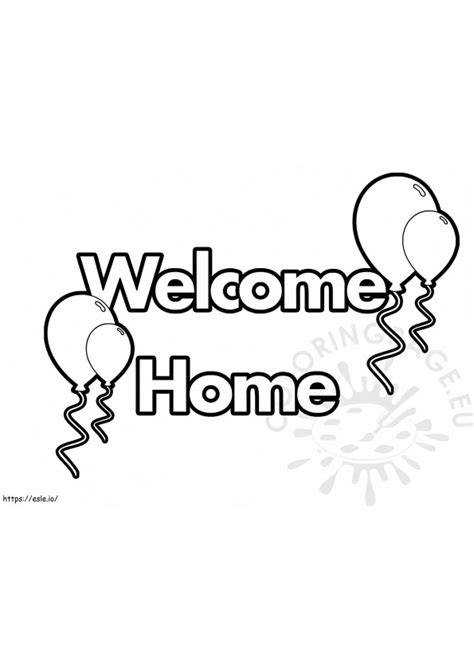 Coloring Pages Welcome Home