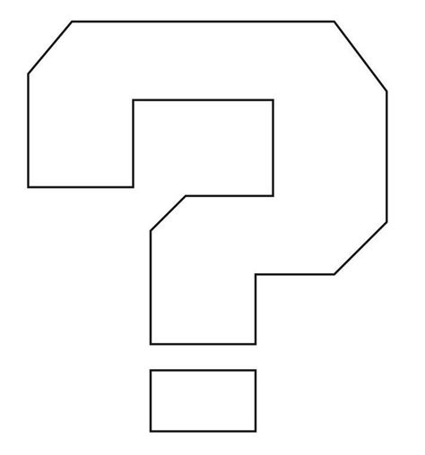 Coloring Printable Mario Question Mark Template