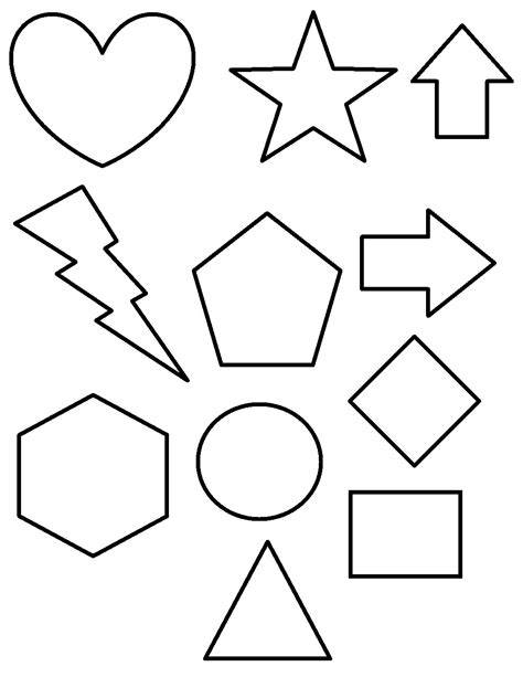 Coloring Shapes Pages