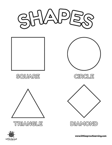 Coloring Shapes Worksheet For Toddlers
