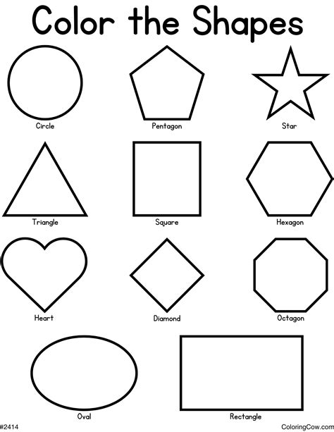 Coloring Shapes Worksheets For Toddlers