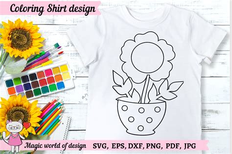 Get Creative with our Trendy Coloring Shirt SVG Designs - Add a Splash of Color to Your Wardrobe Today!