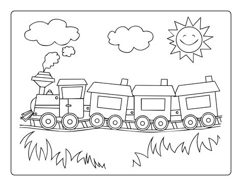 Coloring Train Pages Kids