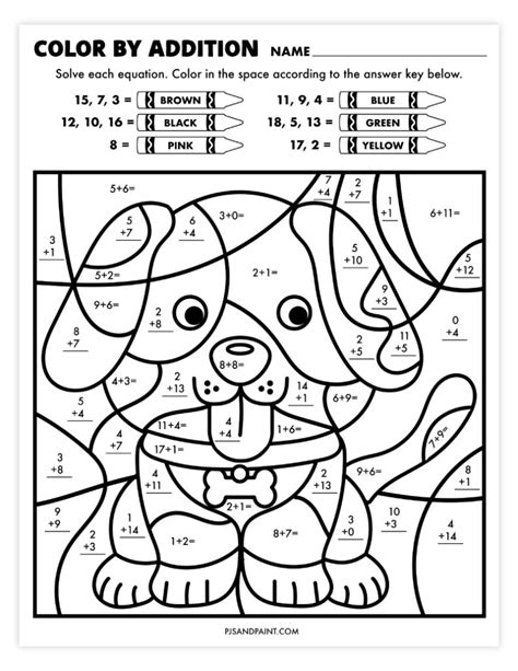 Coloring Worksheet Addition
