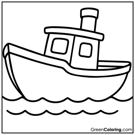 Coloring Worksheet Boat