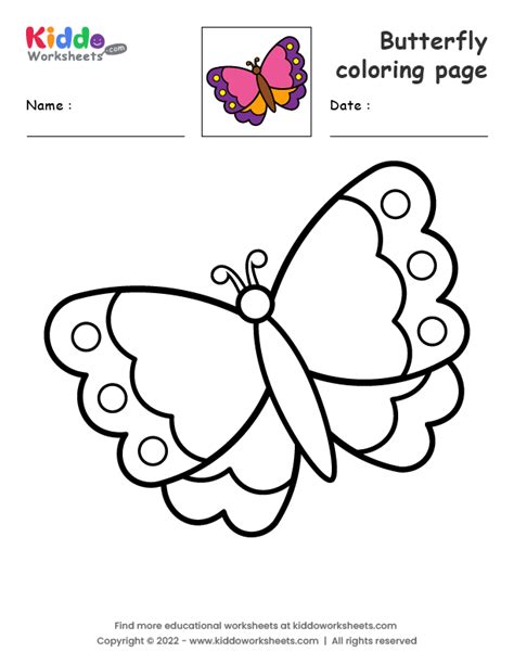 Coloring Worksheet Butterfly