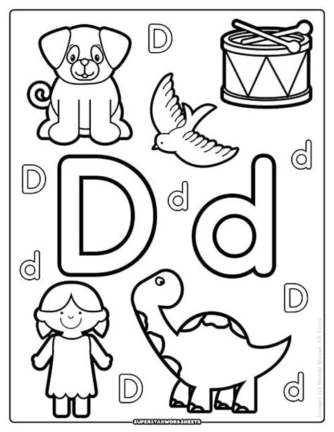 Coloring Worksheet For Letter D