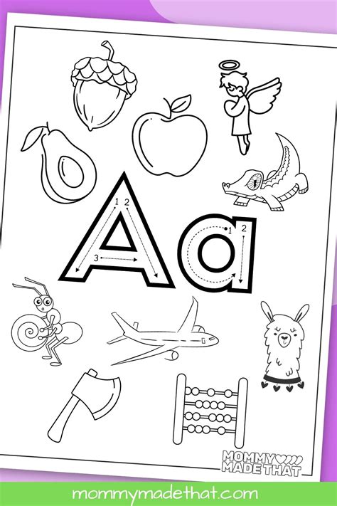 Coloring Worksheet Letter A